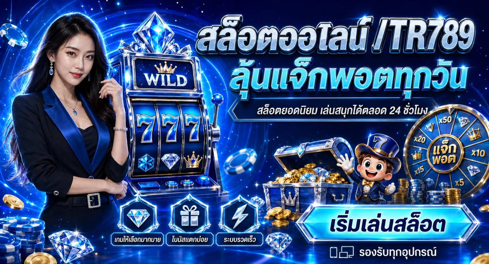 สล็อตออนไลน์ VTR789 เกมยอดนิยมและแจ็กพอต